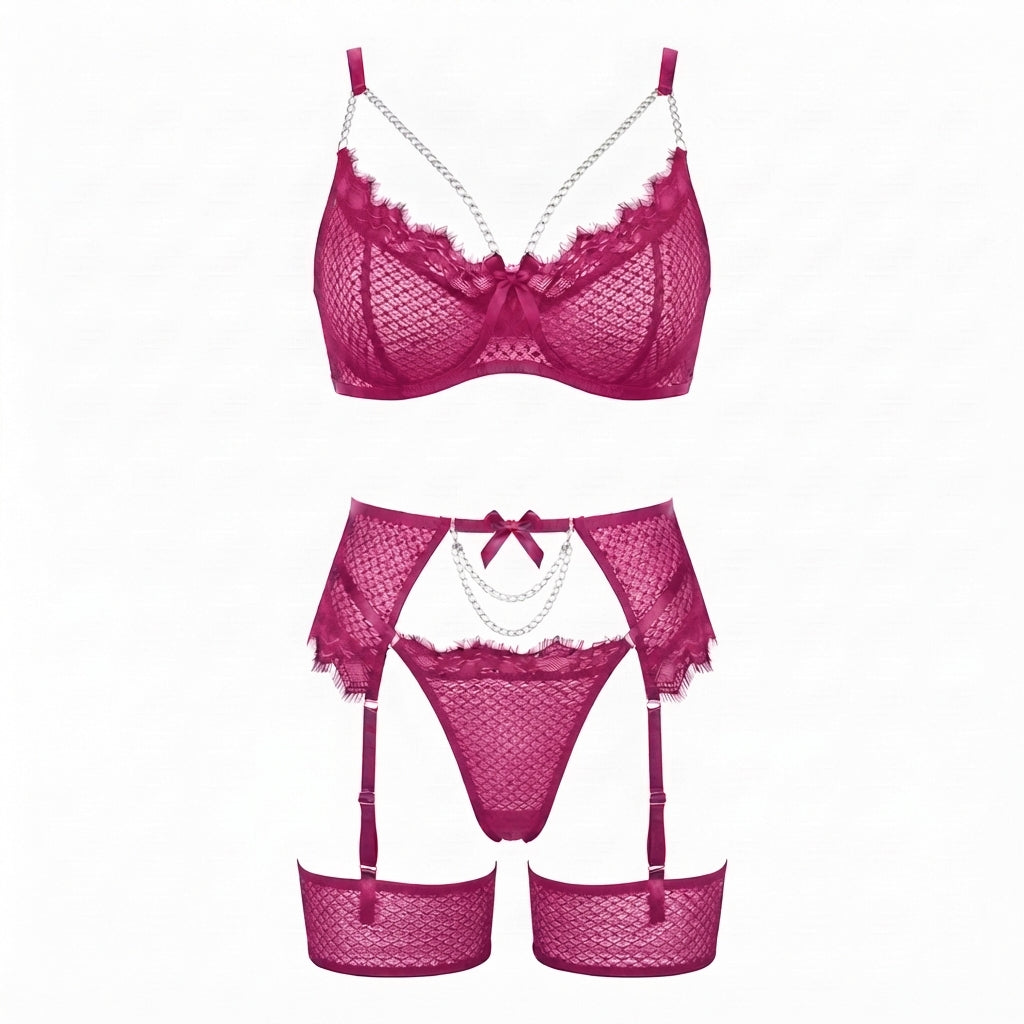 Elara Lace Underwire Bra and Thong Set