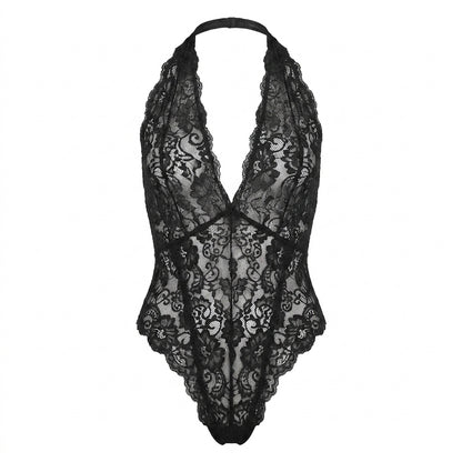 Velvet Bloom Lace Cutout Teddy Bodysuit