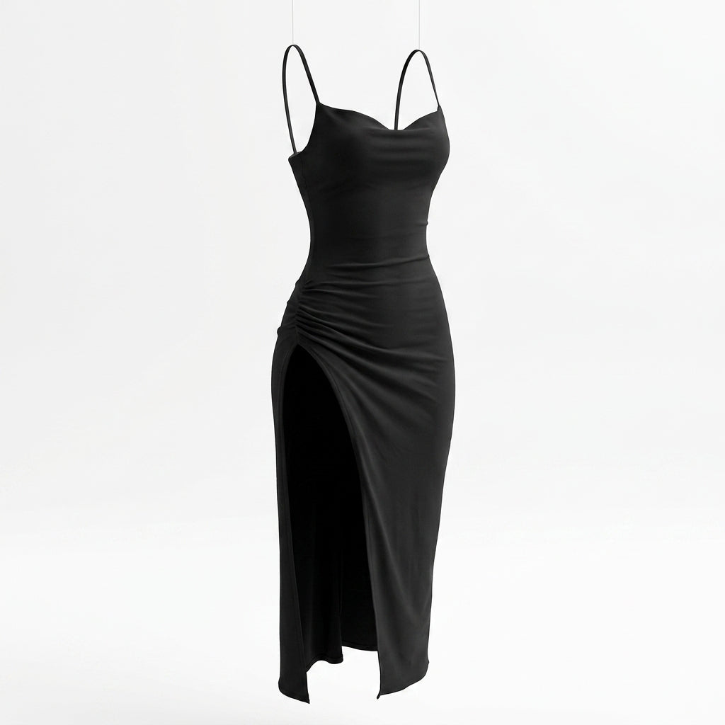 Backless Lace Up Bodycon Long Dress