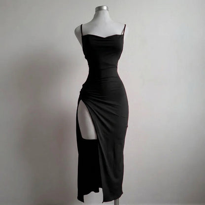 Backless Lace Up Bodycon Long Dress