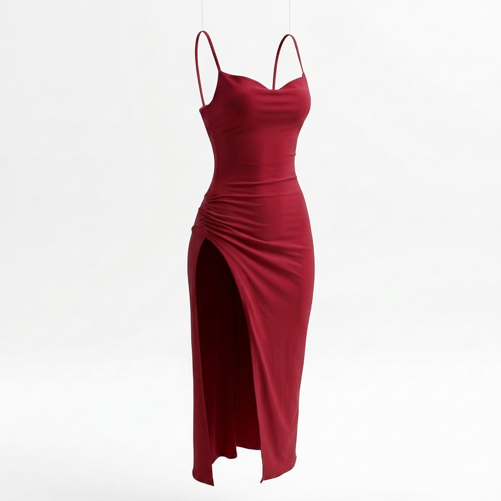 Backless Lace Up Bodycon Long Dress