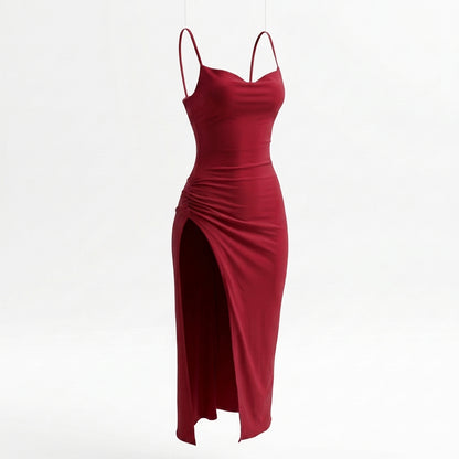 Backless Lace Up Bodycon Long Dress