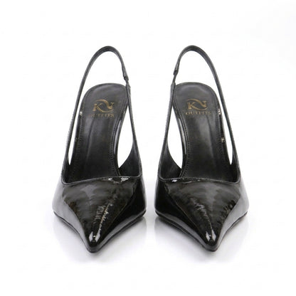 Iris Patent Pointed Toe Slingback Heels
