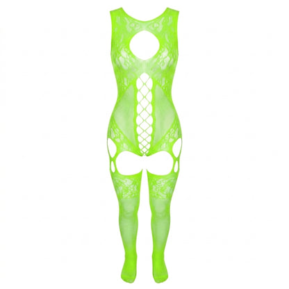 Sheer Fishnet Babydoll Bodysuit Set