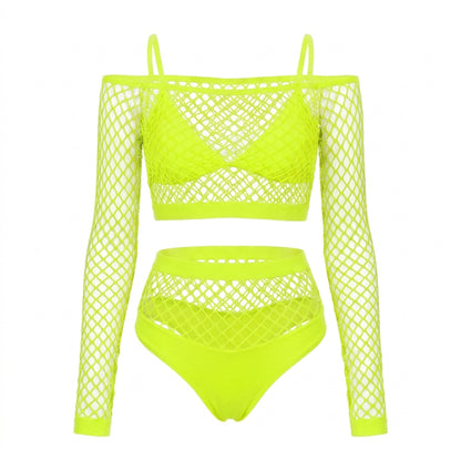 Fishnet Mesh Bodystocking Backless Lingerie