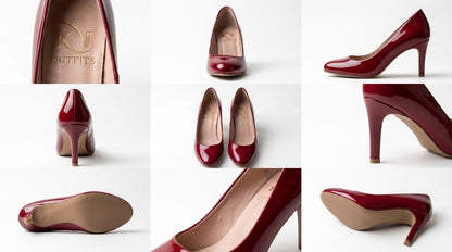 Vivian Patent Round Toe Pumps