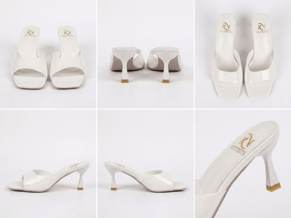 Sleek Square Toe Mule Heels