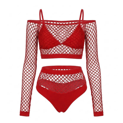 Fishnet Mesh Bodystocking Backless Lingerie