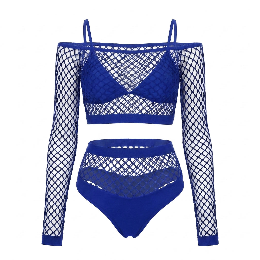 Fishnet Mesh Bodystocking Backless Lingerie