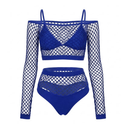 Fishnet Mesh Bodystocking Backless Lingerie