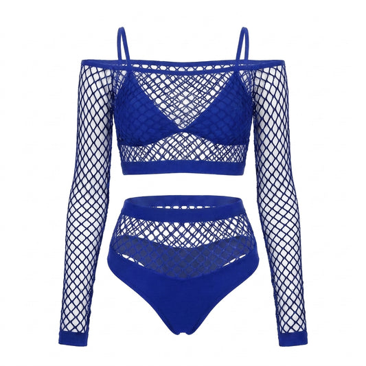 Fishnet Mesh Bodystocking Backless Lingerie