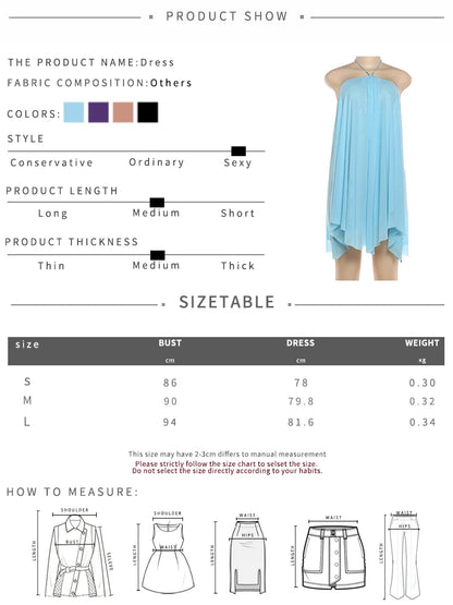 Halter Irregular Hem Dress