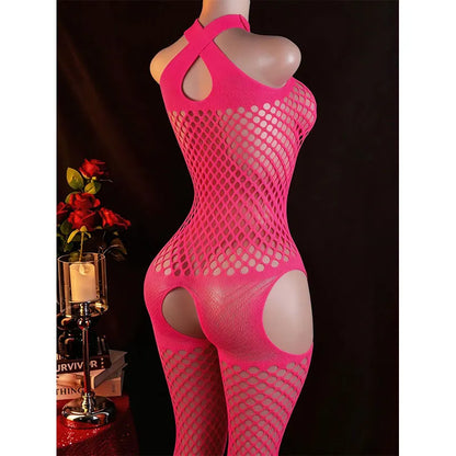 Daring Mesh Body Stocking Teddy Lingerie