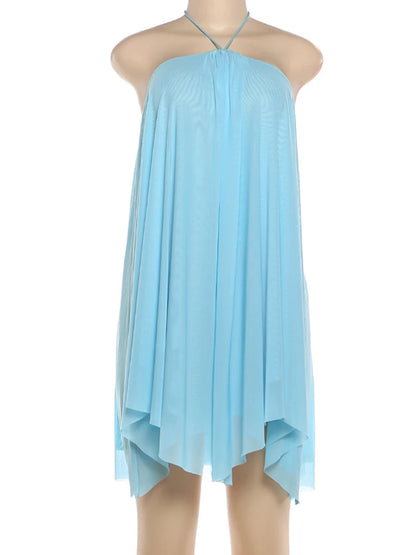 Halter Irregular Hem Dress