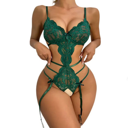 Seamless Lace Trim Bra and Panty Matching Lingerie Set