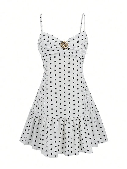 Polka Dot Ruffle Mini Dress