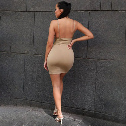 Cowl Neck Ring Detail Bodycon Mini Dress