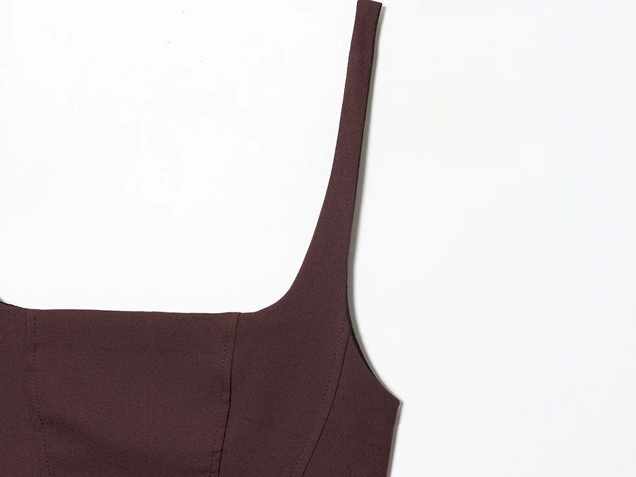Square Neck Corset Style Draped Mini Dress