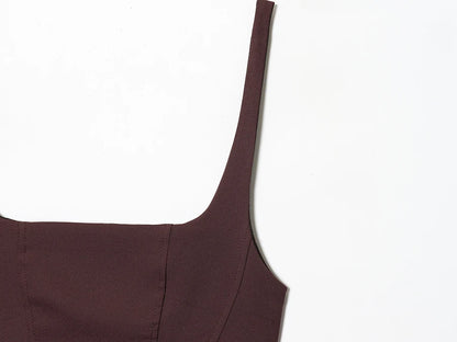 Square Neck Corset Style Draped Mini Dress