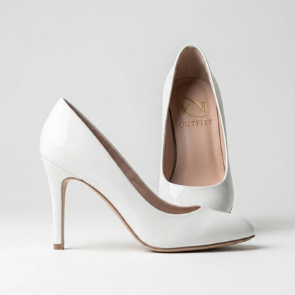 Vivian Patent Round Toe Pumps