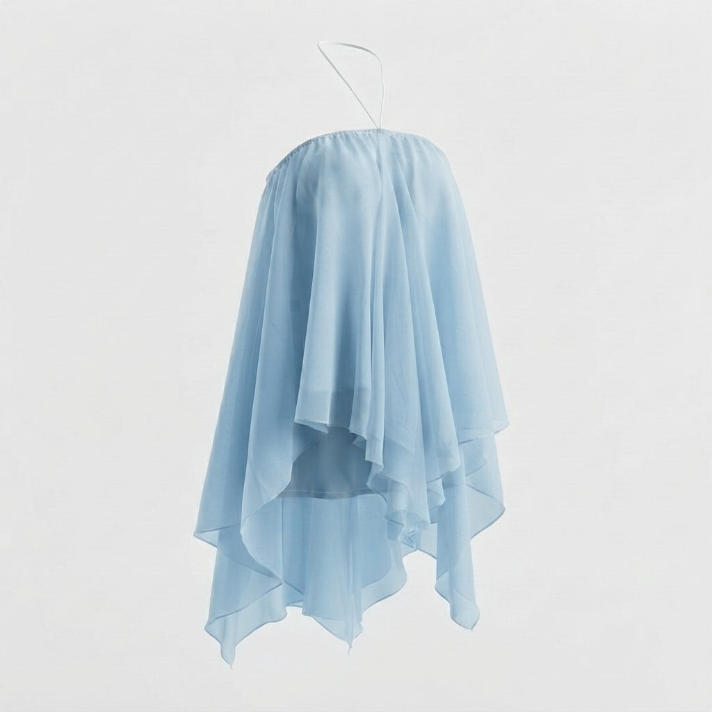 Halter Irregular Hem Dress