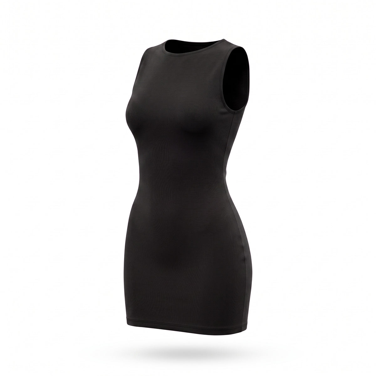 Boat Neck Sleeveless Bodycon Mini Dress