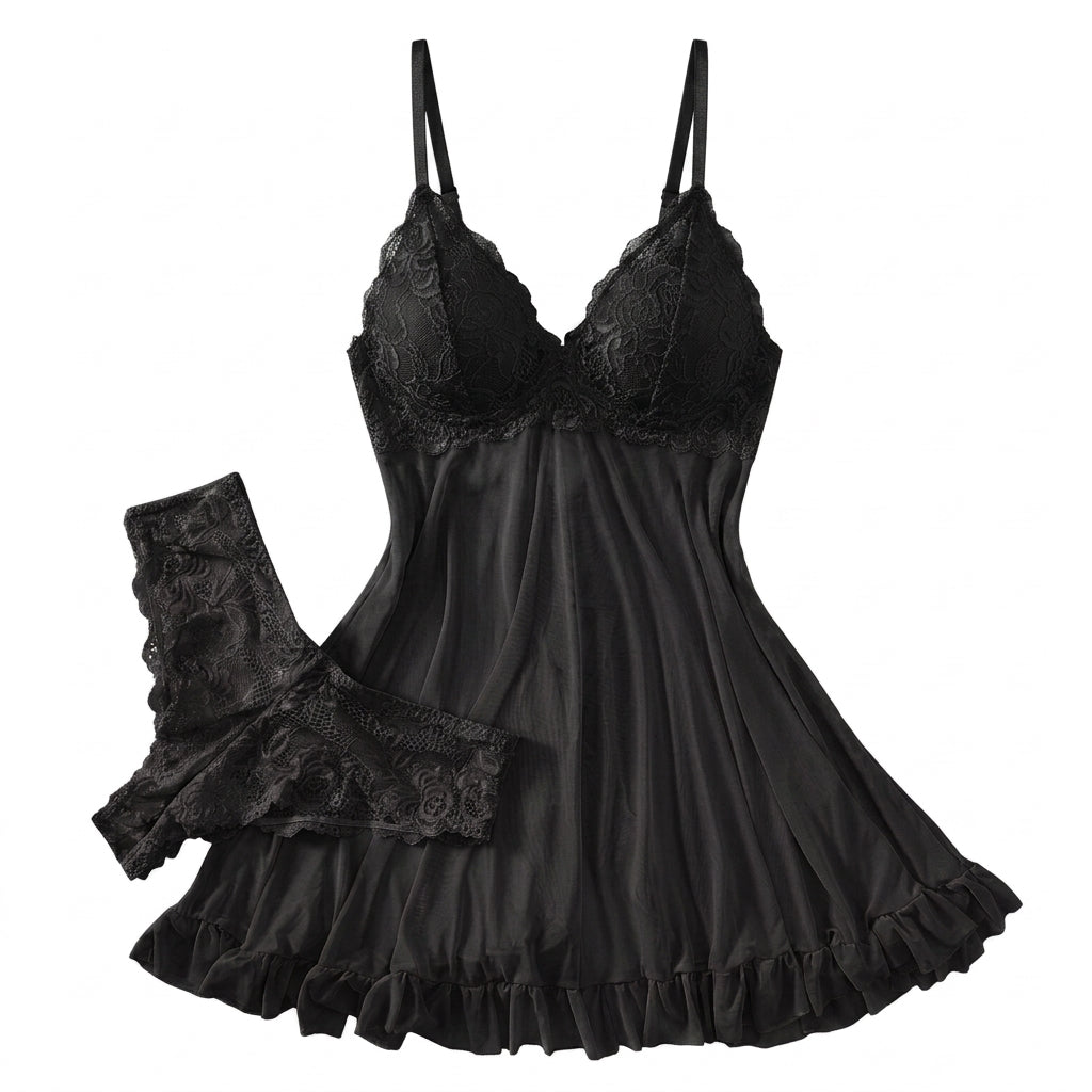 Aurora Lace Nightwear and Brief Set