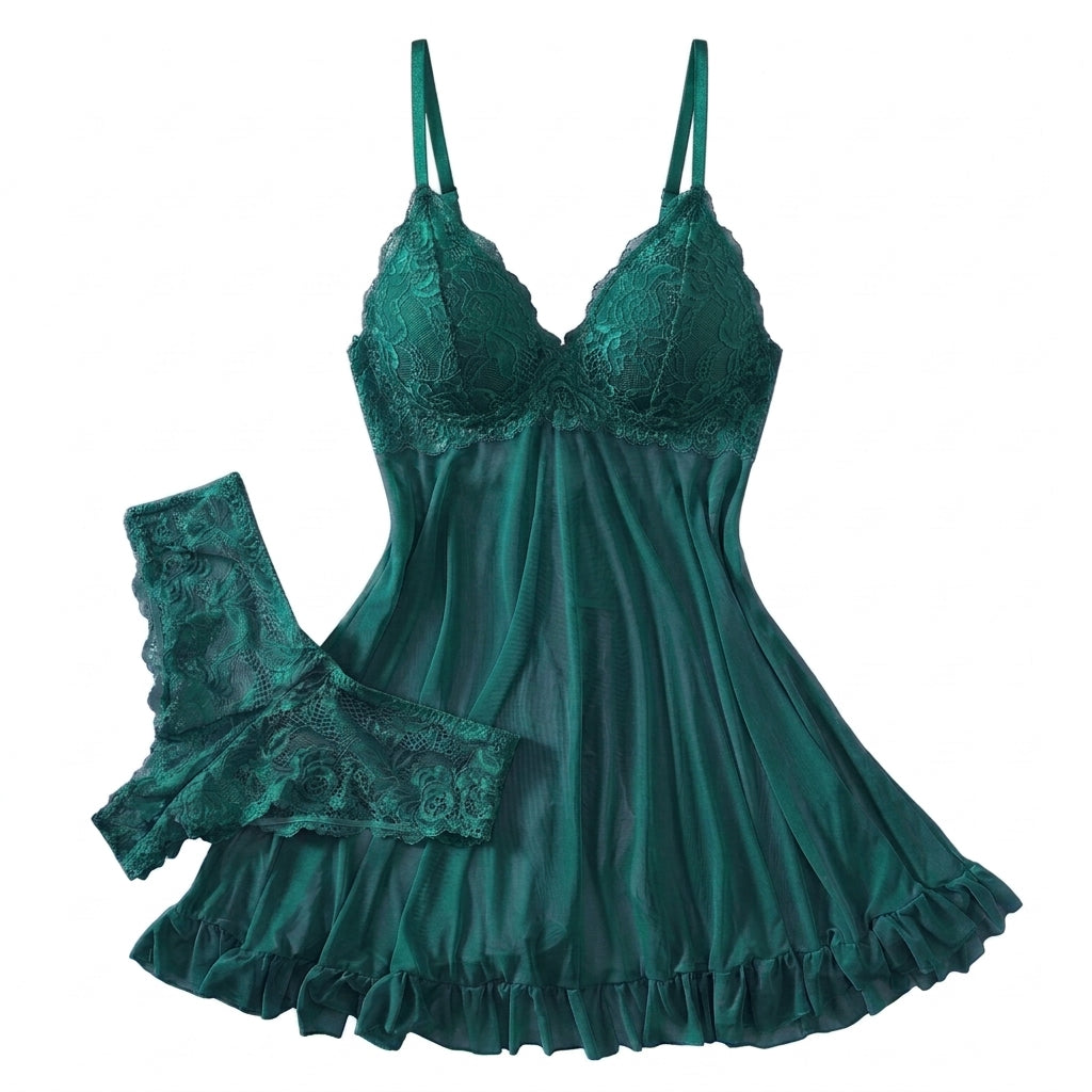Aurora Lace Nightwear and Brief Set