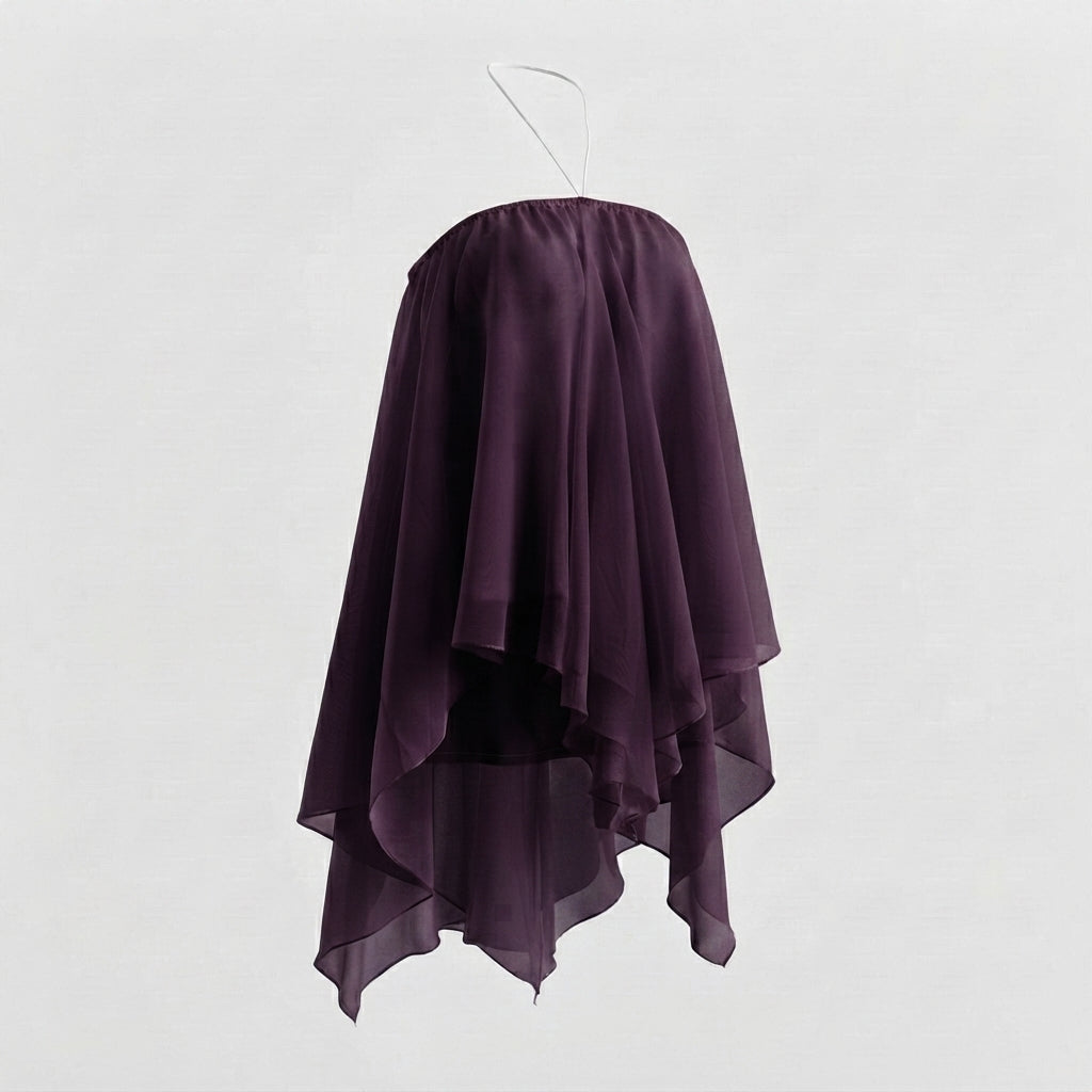Halter Irregular Hem Dress