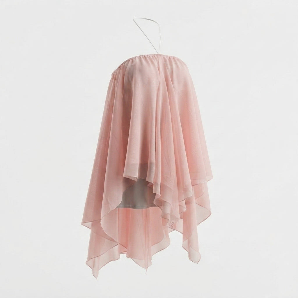 Halter Irregular Hem Dress