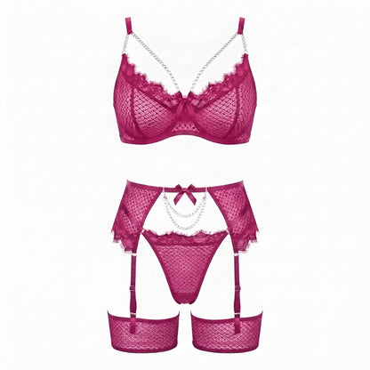 Elara Lace Underwire Bra and Thong Set