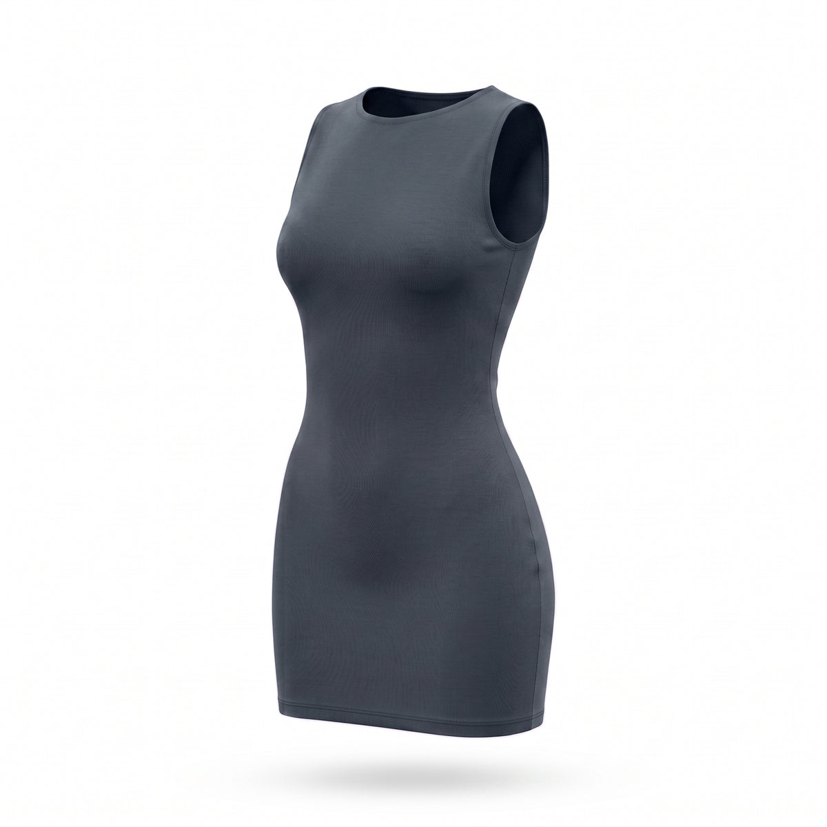 Boat Neck Sleeveless Bodycon Mini Dress