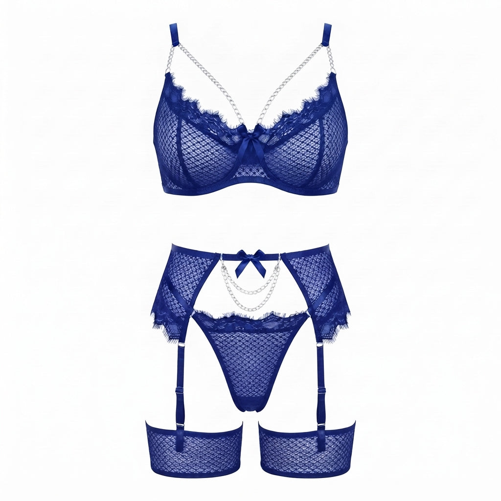 Elara Lace Underwire Bra and Thong Set