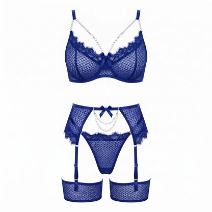 Elara Lace Underwire Bra and Thong Set