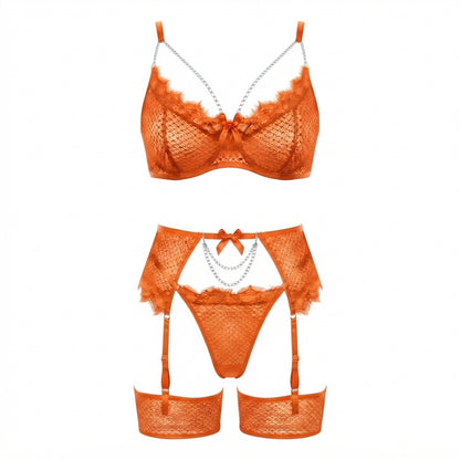 Elara Lace Underwire Bra and Thong Set