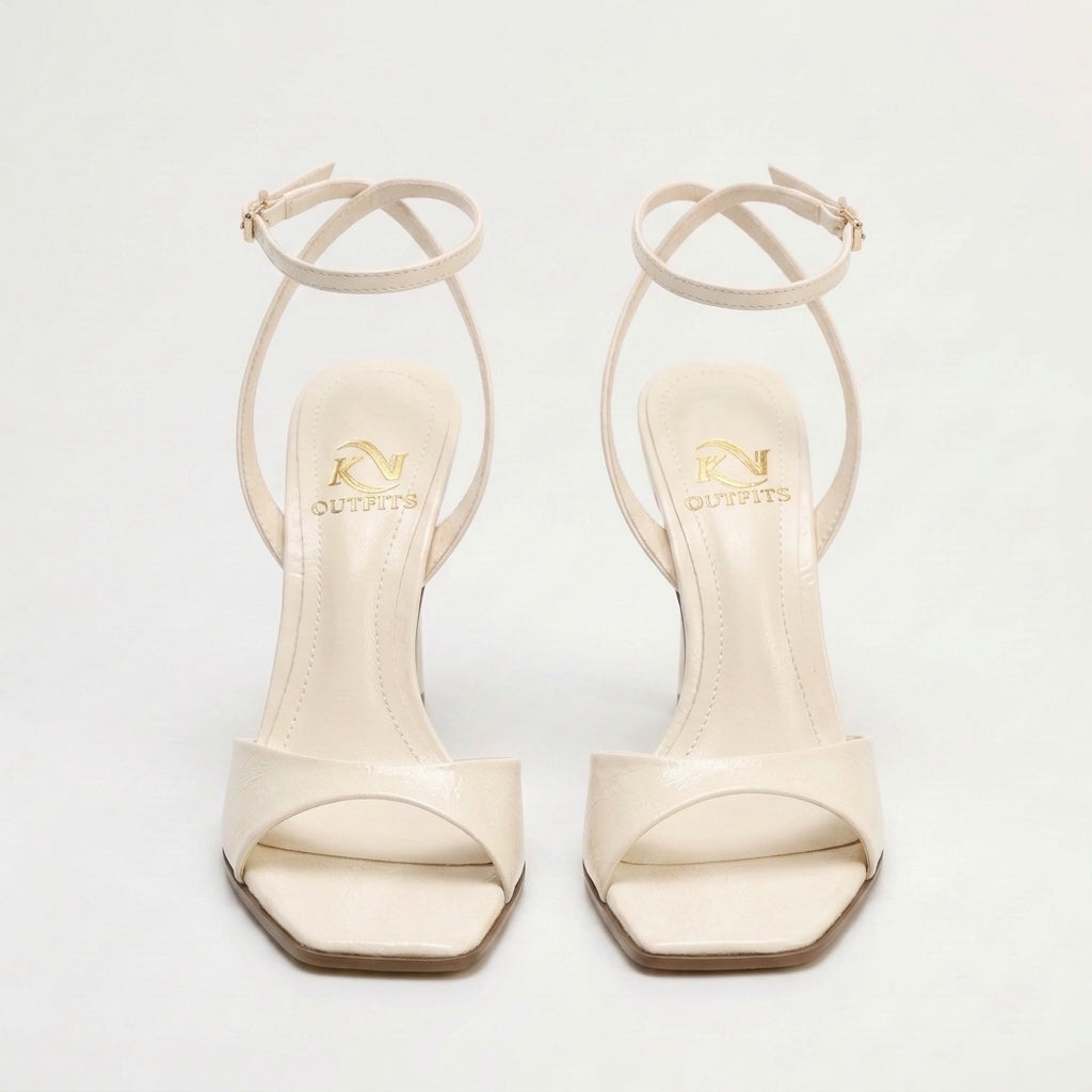 Nox Square Toe Ankle Strap Heels