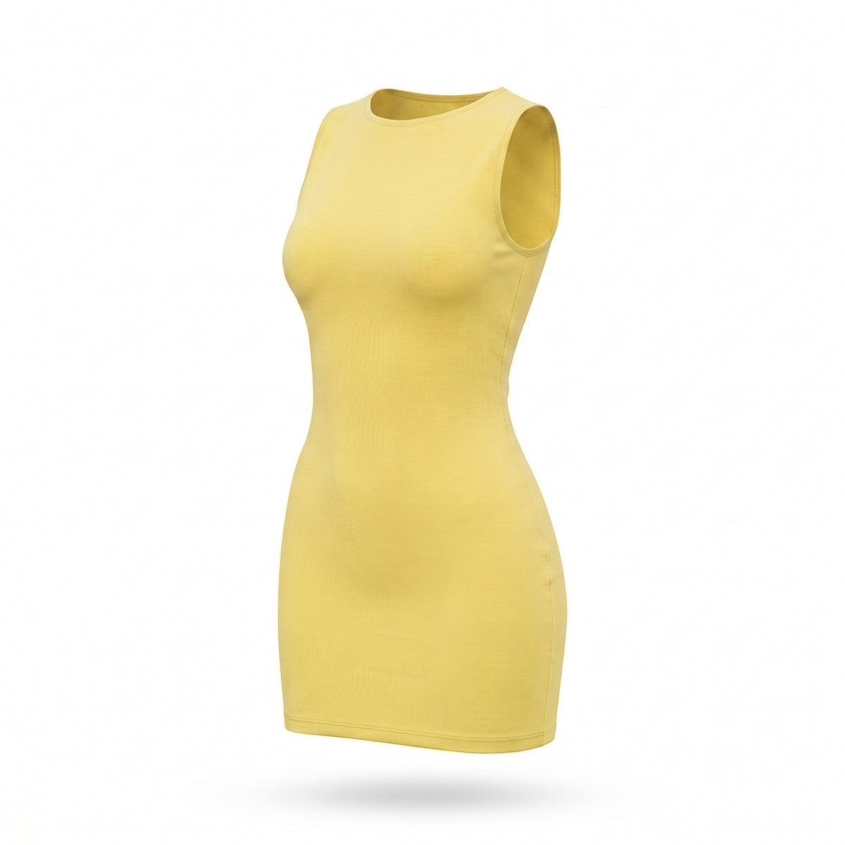 Boat Neck Sleeveless Bodycon Mini Dress